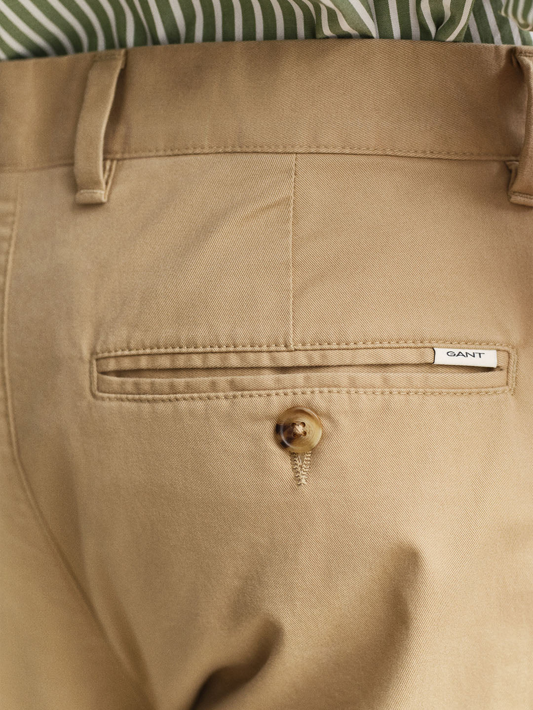 GANT Men Khaki Regular Fit Classic Chinoss Trouser