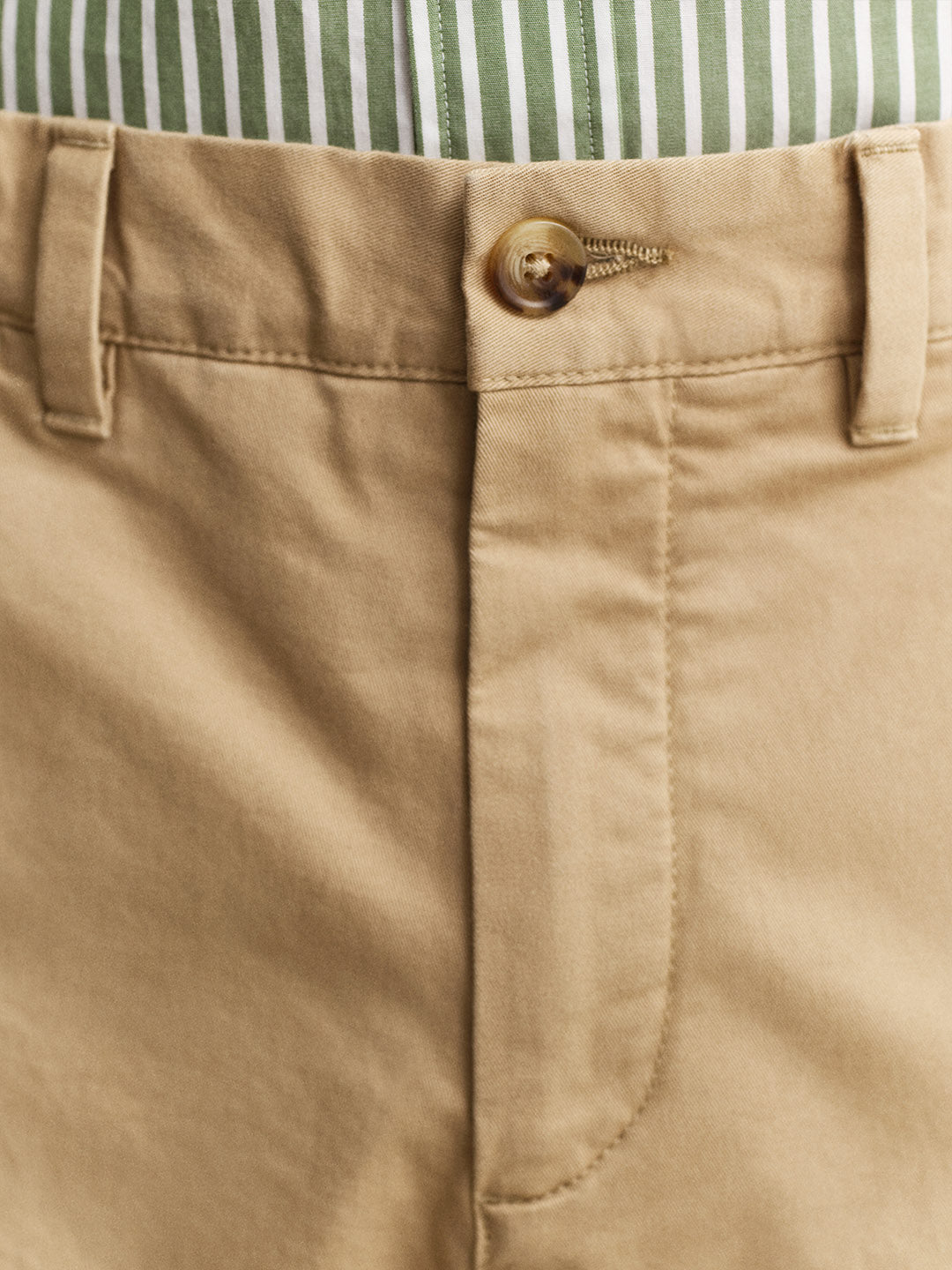 GANT Men Khaki Regular Fit Classic Chinoss Trouser