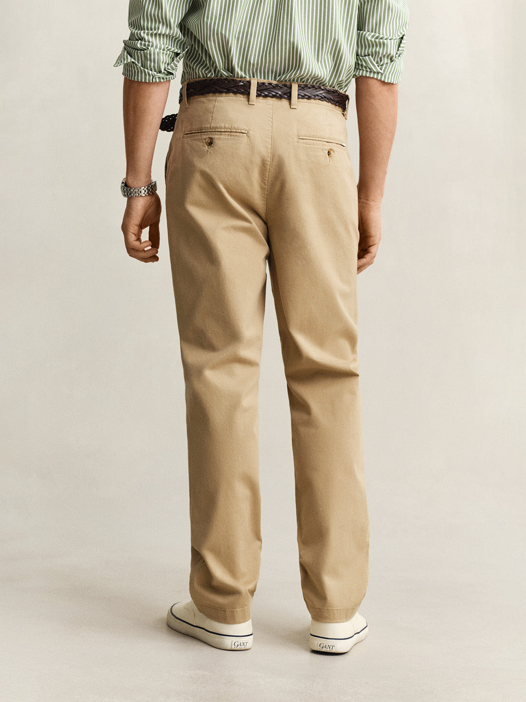 GANT Men Khaki Regular Fit Classic Chinoss Trouser