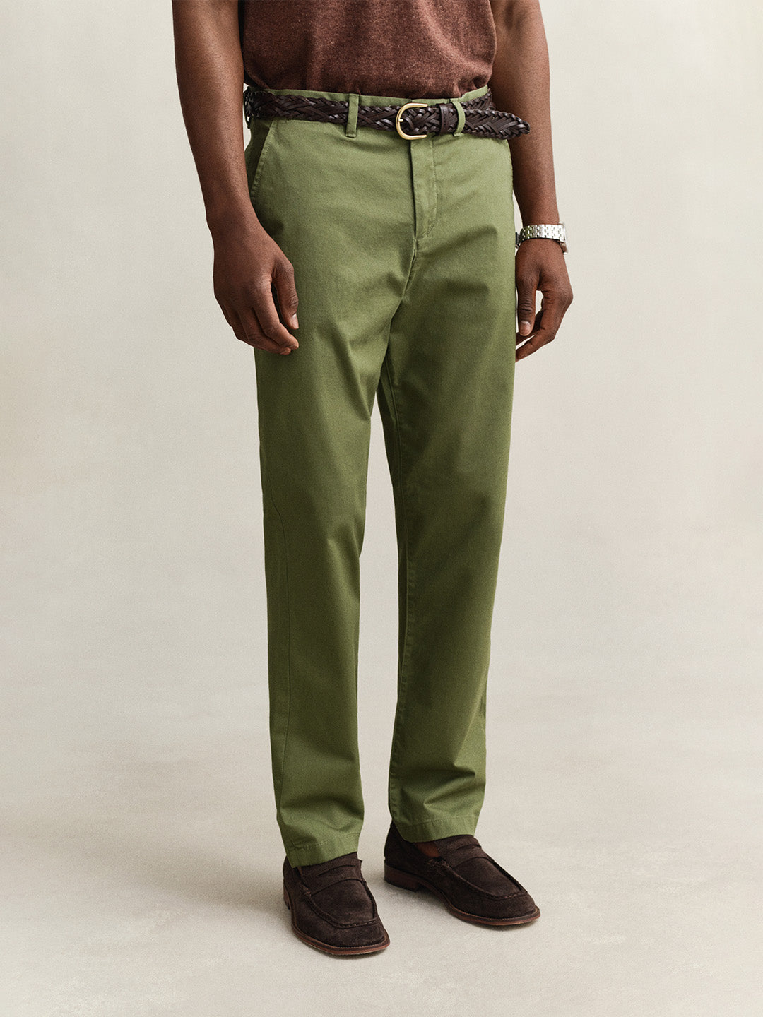 GANT Men Green Regular Fit Classic Chinoss Trouser