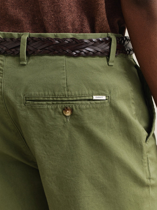 GANT Men Green Regular Fit Classic Chinoss Trouser