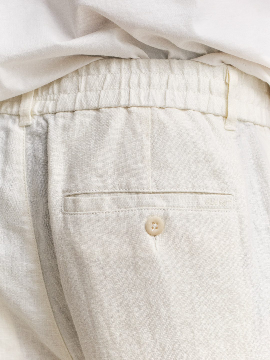GANT Men Cream Pure Linen Trouser