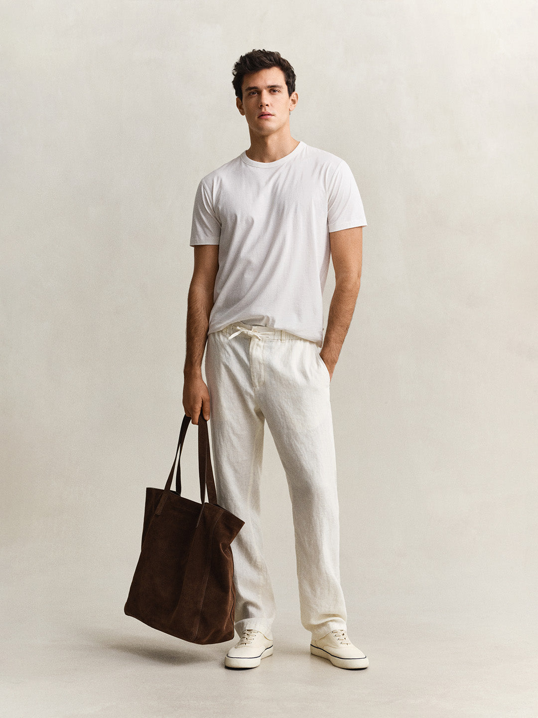 GANT Men Cream Pure Linen Trouser