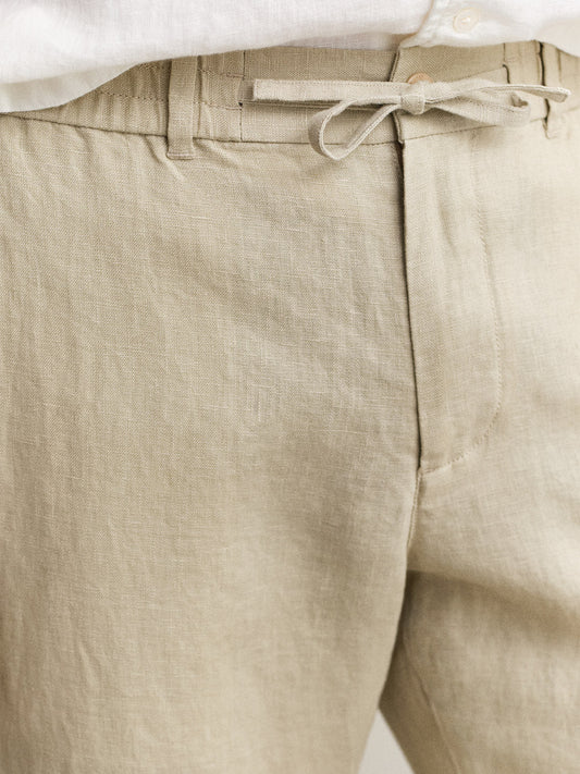 GANT Men Beige Pure Linen Trouser