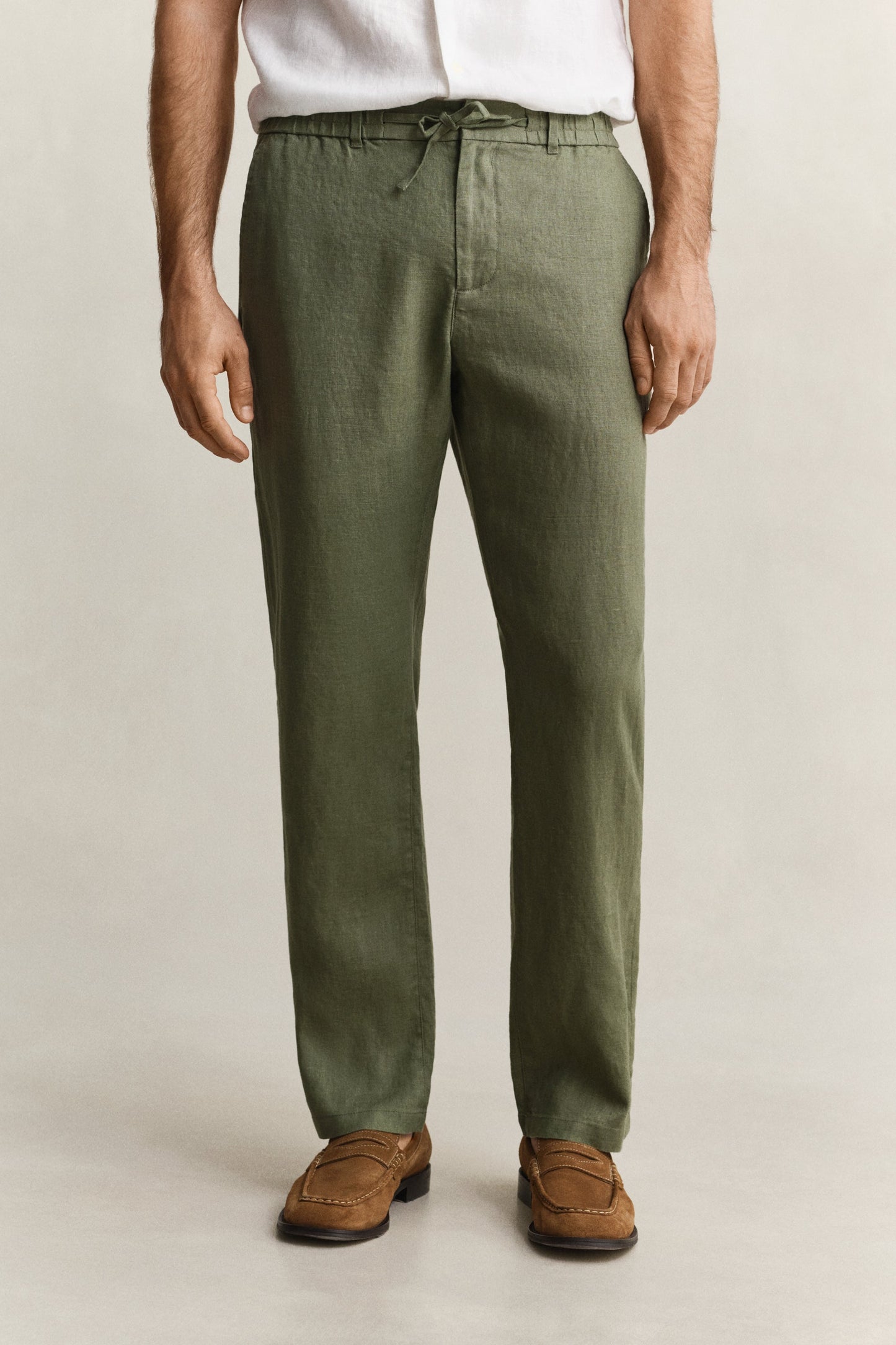 Gant Men Green Pure Linen Trouser