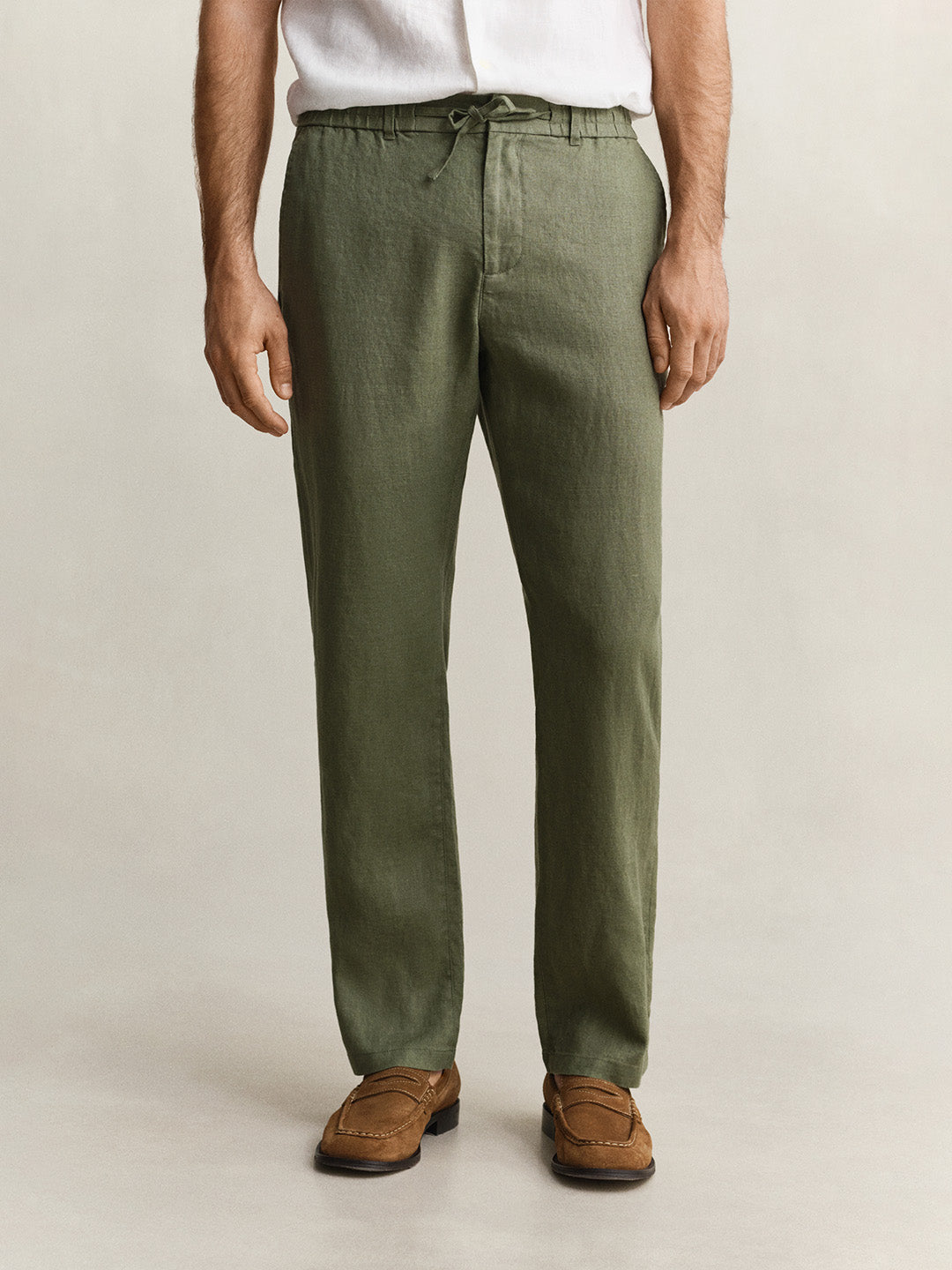 Gant Men Green Pure Linen Trouser