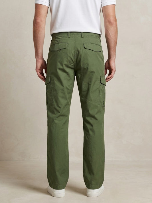 Gant Men Green Solid Regular Fit Pure Cotton Trouser