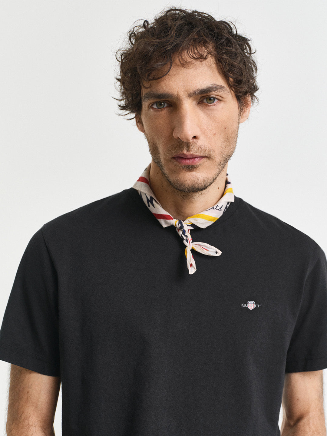 GANT Men Black Shield Pure Cotton T-Shirt