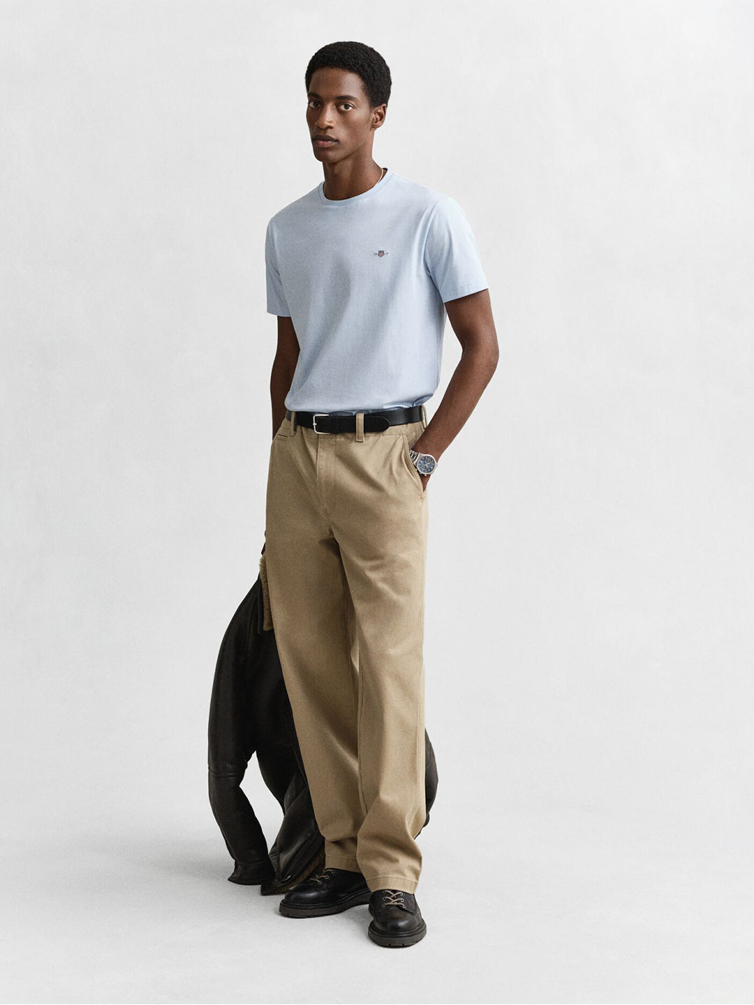 GANT Men Blue Shield Pure Cotton T-Shirt