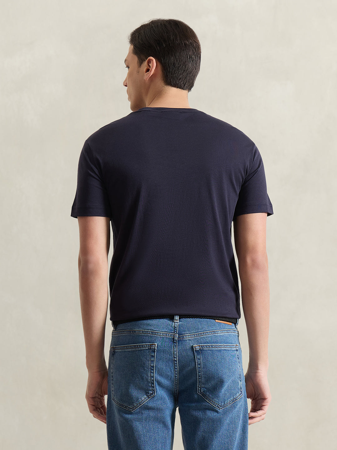 GANT Men Navy Blue Printed T-Shirt