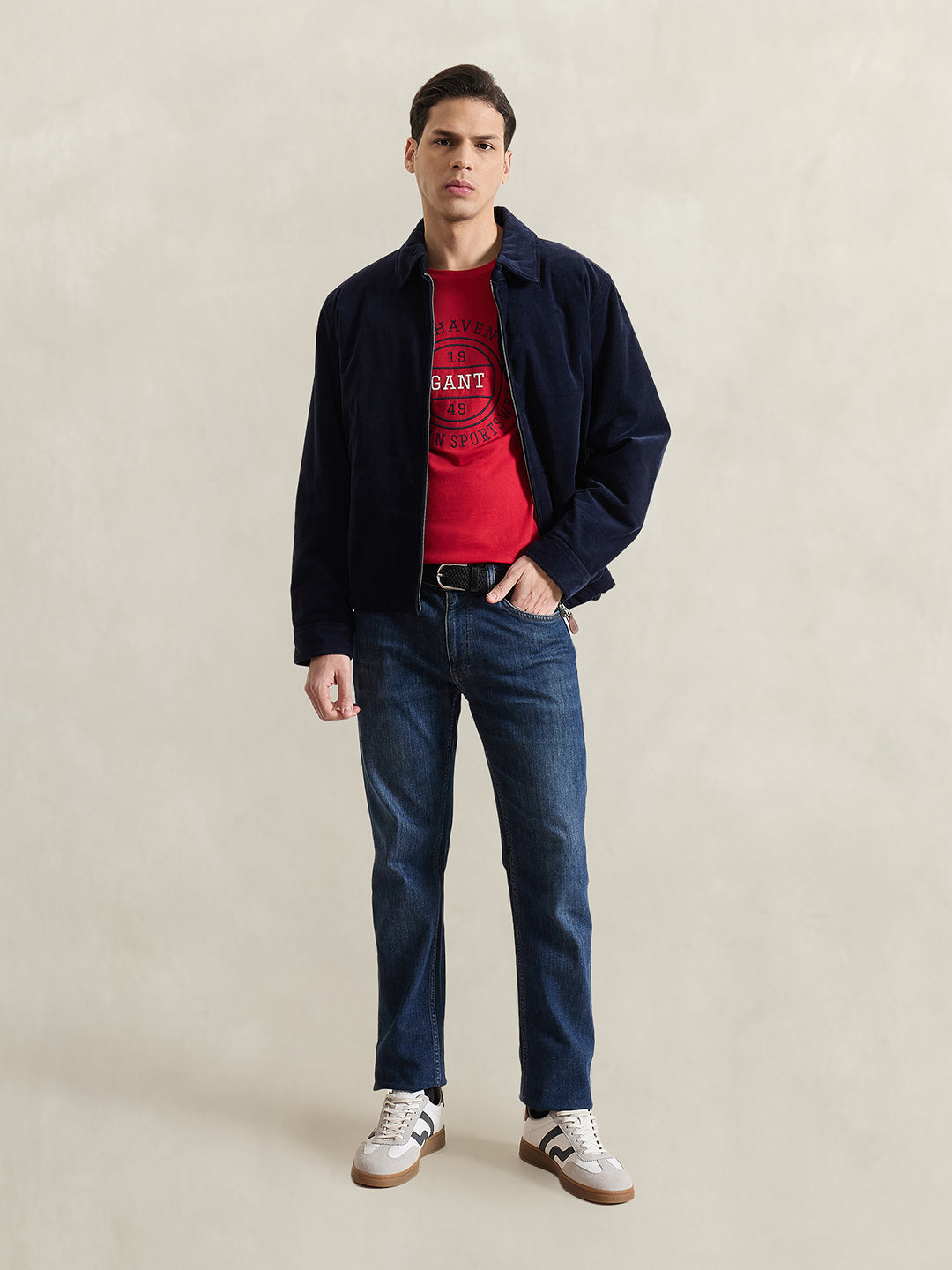 GANT Men Red Printed T-Shirt