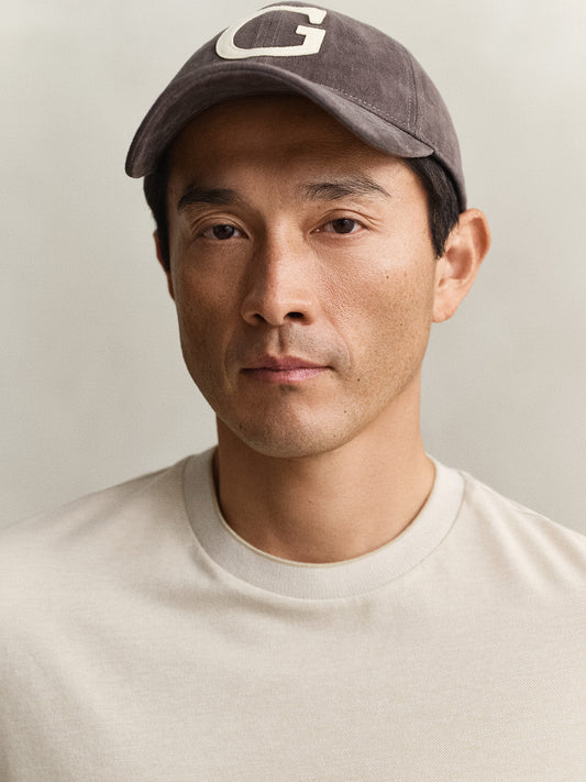 GANT Men Beige Tone Pique Pure Cotton T-Shirt