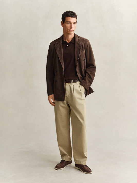 GANT Men Brown Cotton Polo T-Shirt