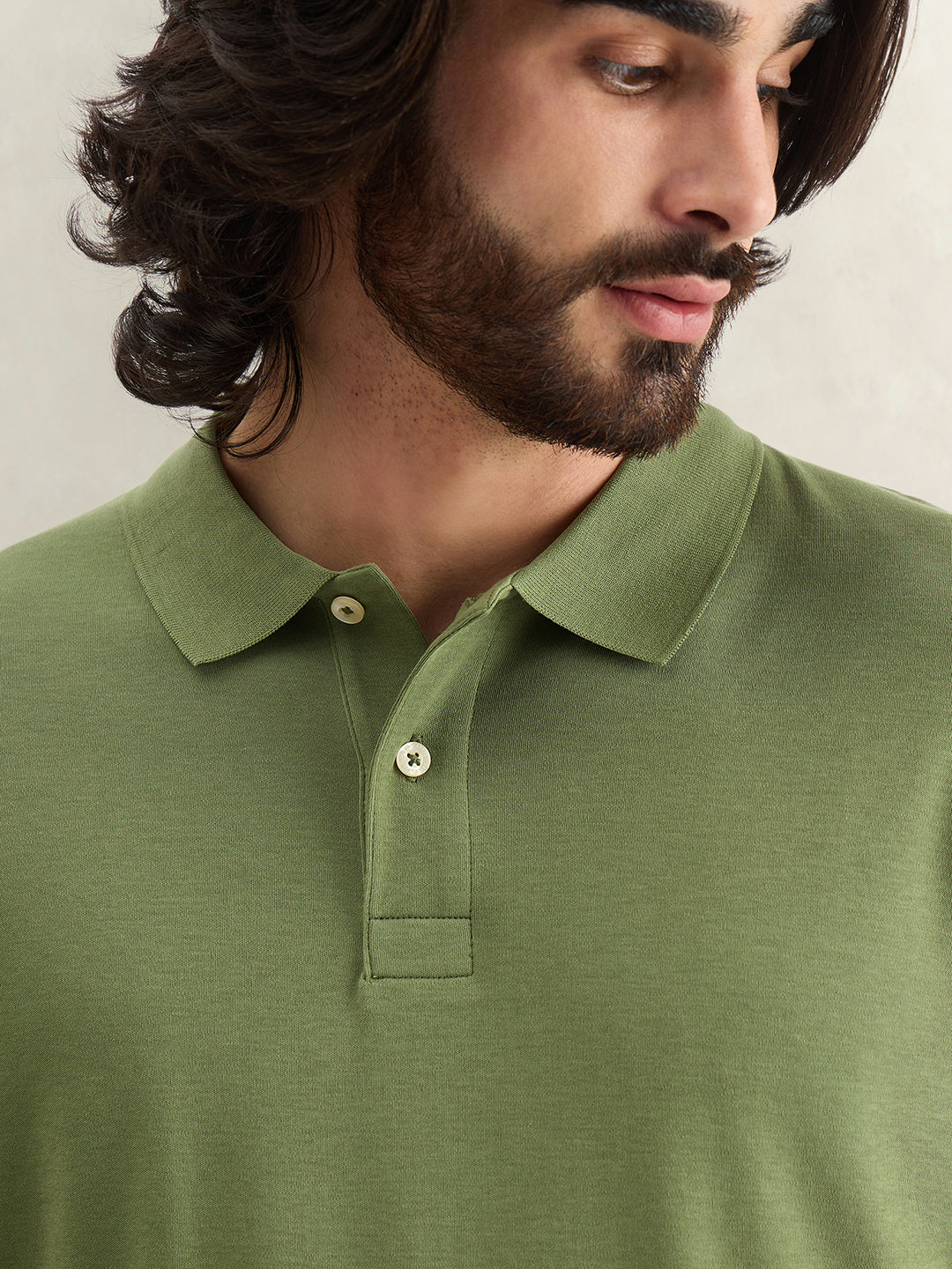 Gant Men Green Solid Regular Fit Pure Cotton Polo T-Shirt
