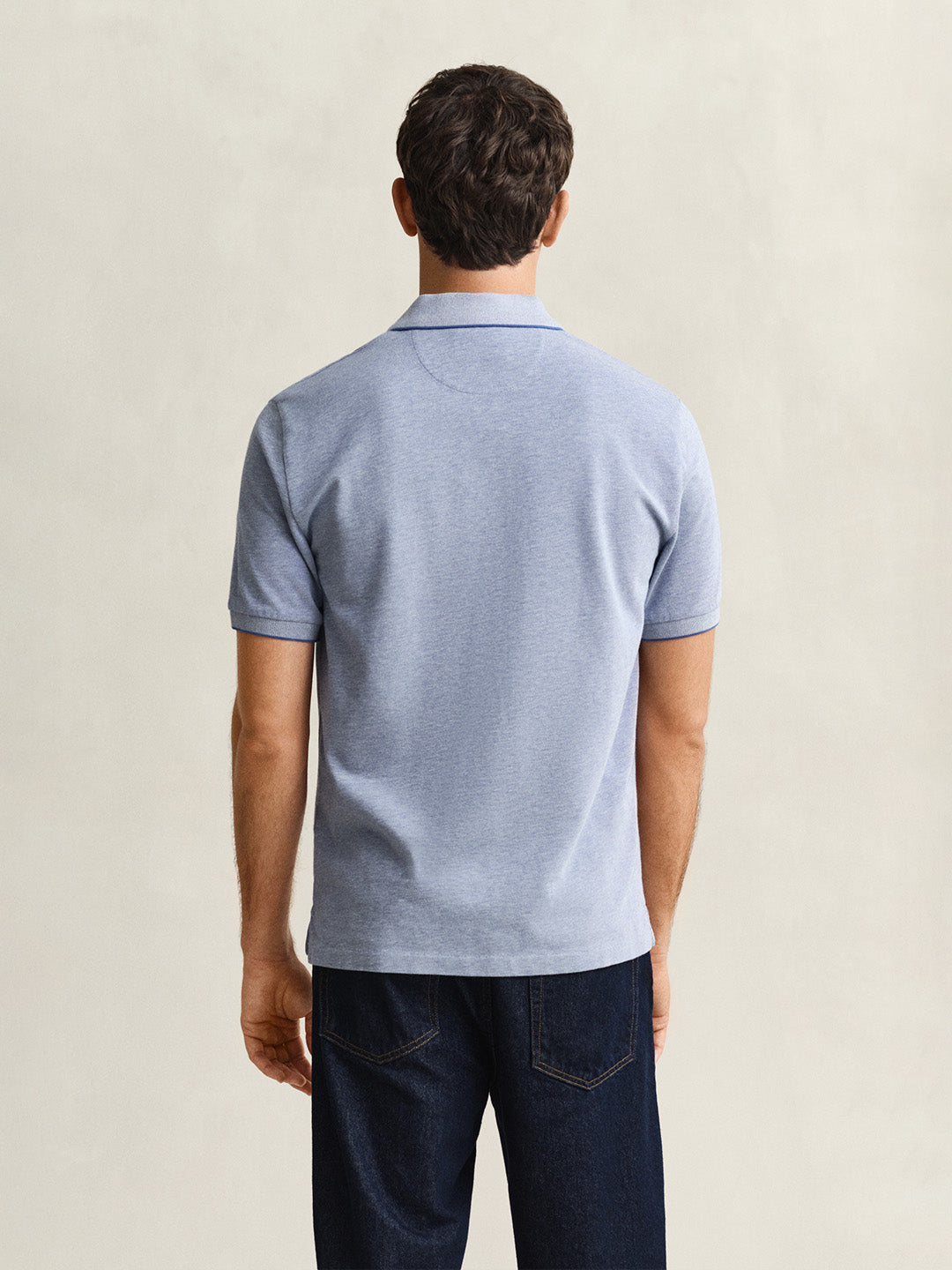 GANT Men Blue Cotton Polo T-Shirt