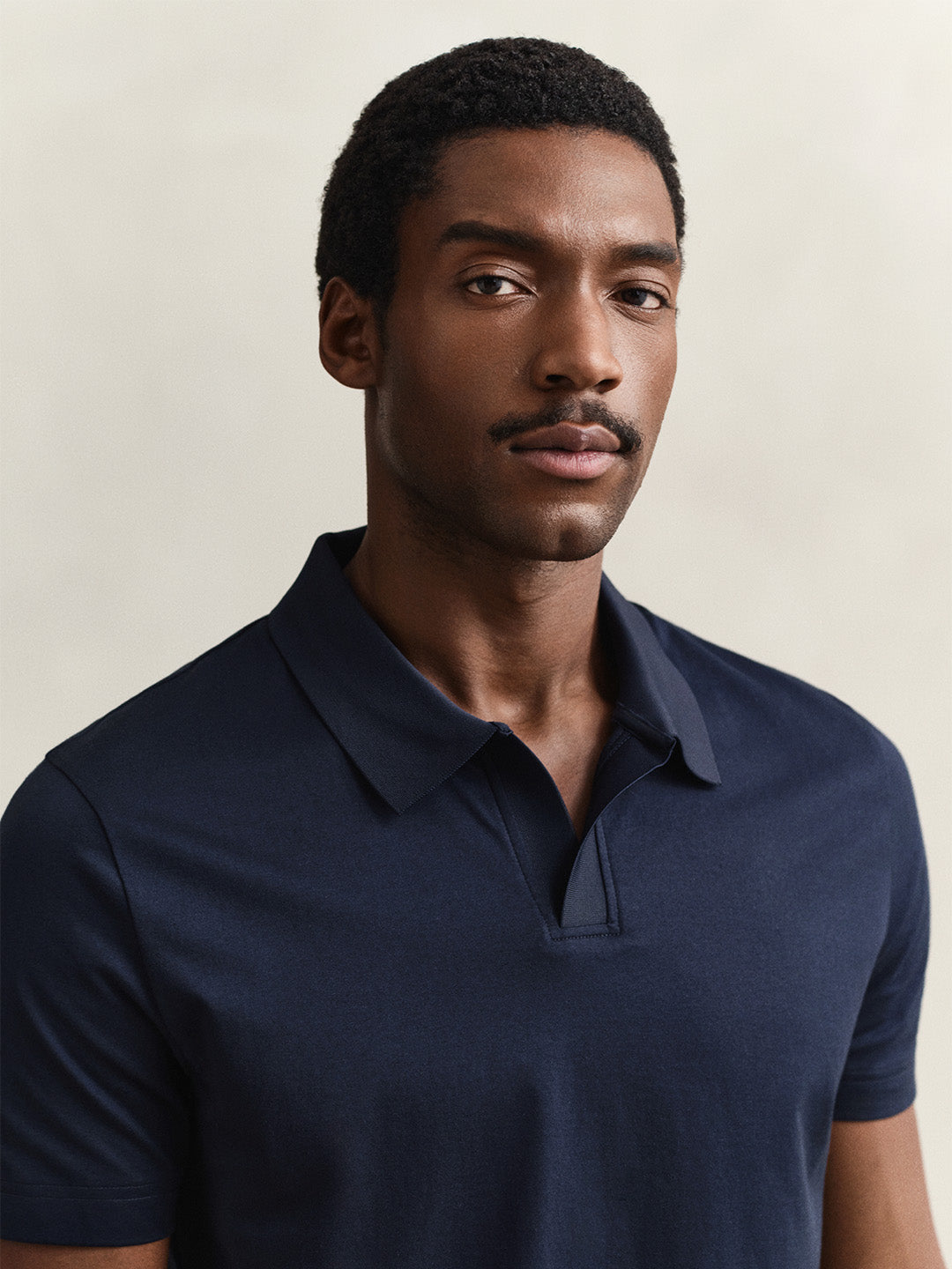 Gant Men Navy Blue Solid Regular Fit Pure Cotton Polo T-Shirt