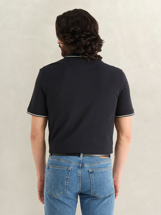 GANT Mens Black Polo T-Shirt