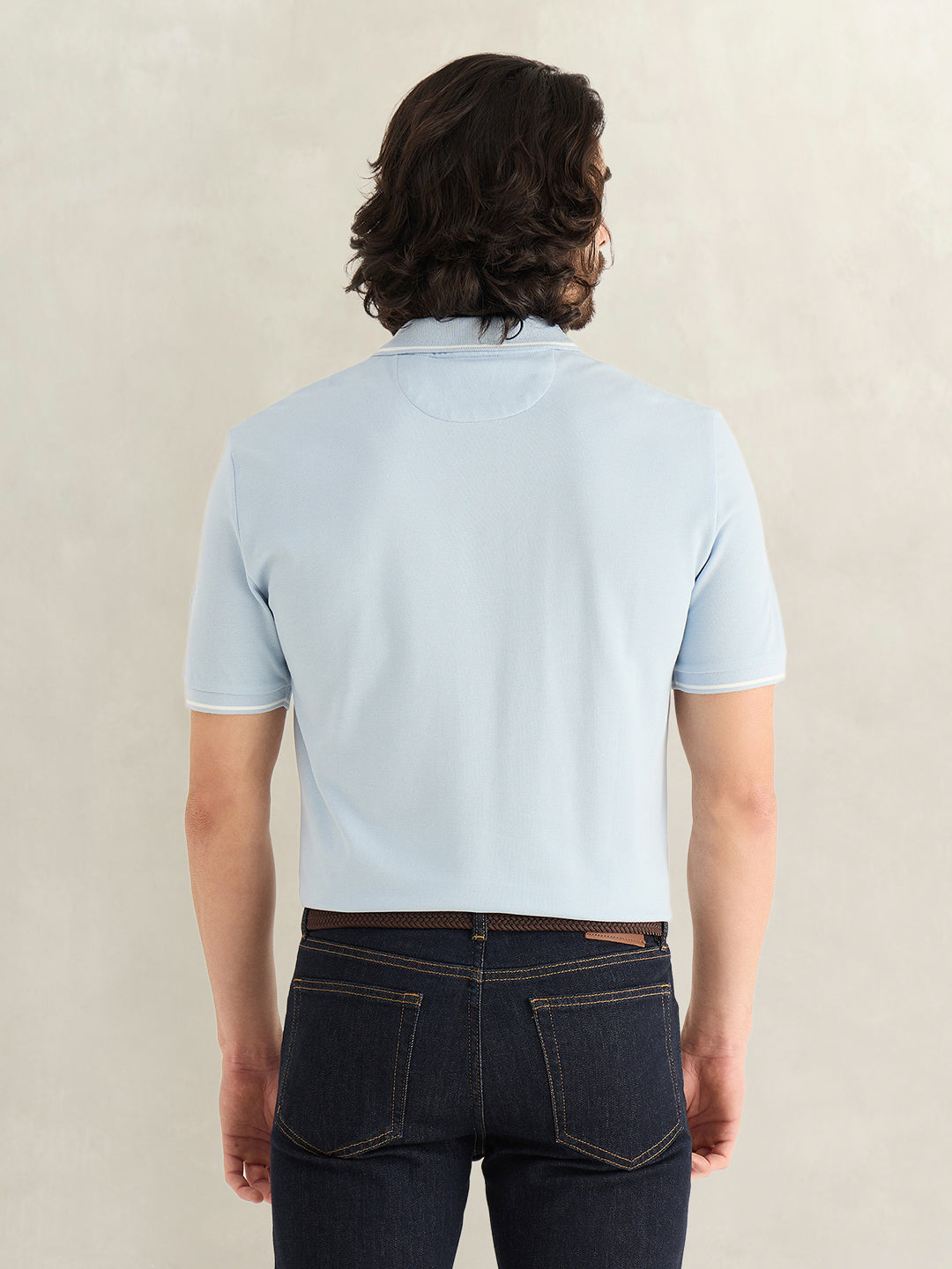 GANT Mens Sky Blue Polo T-Shirt