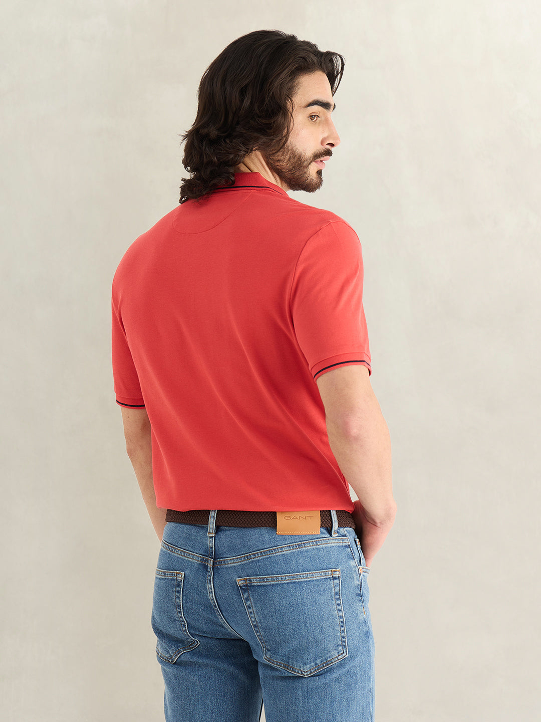 GANT Mens Red Polo T-Shirt