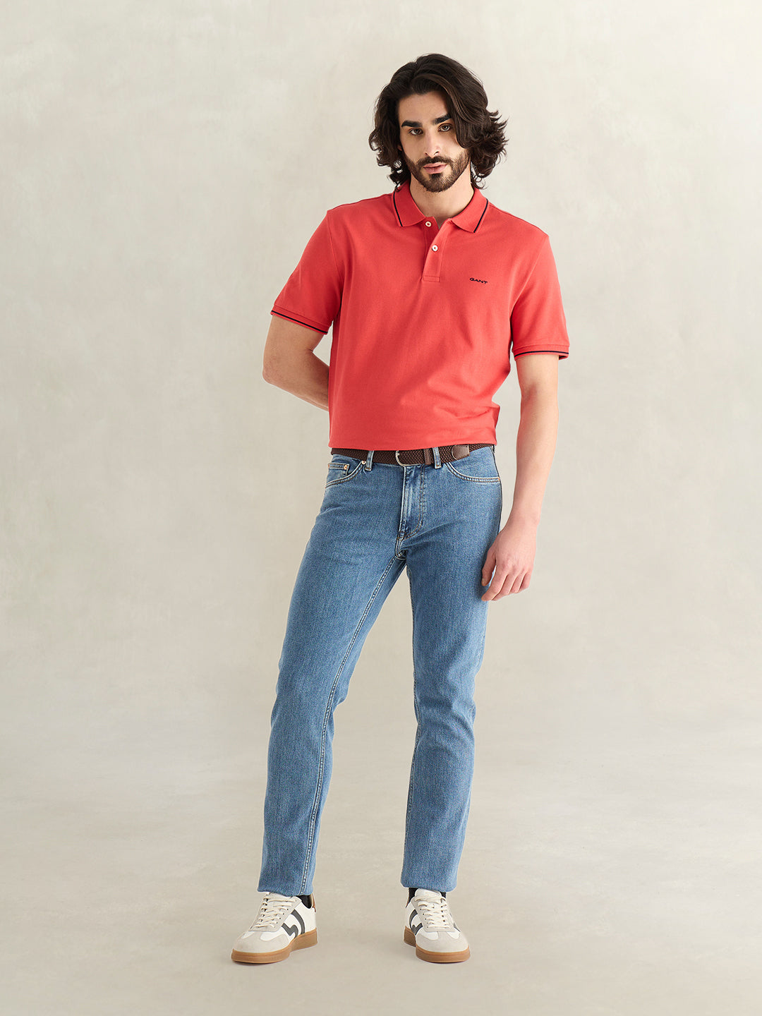 GANT Mens Red Polo T-Shirt