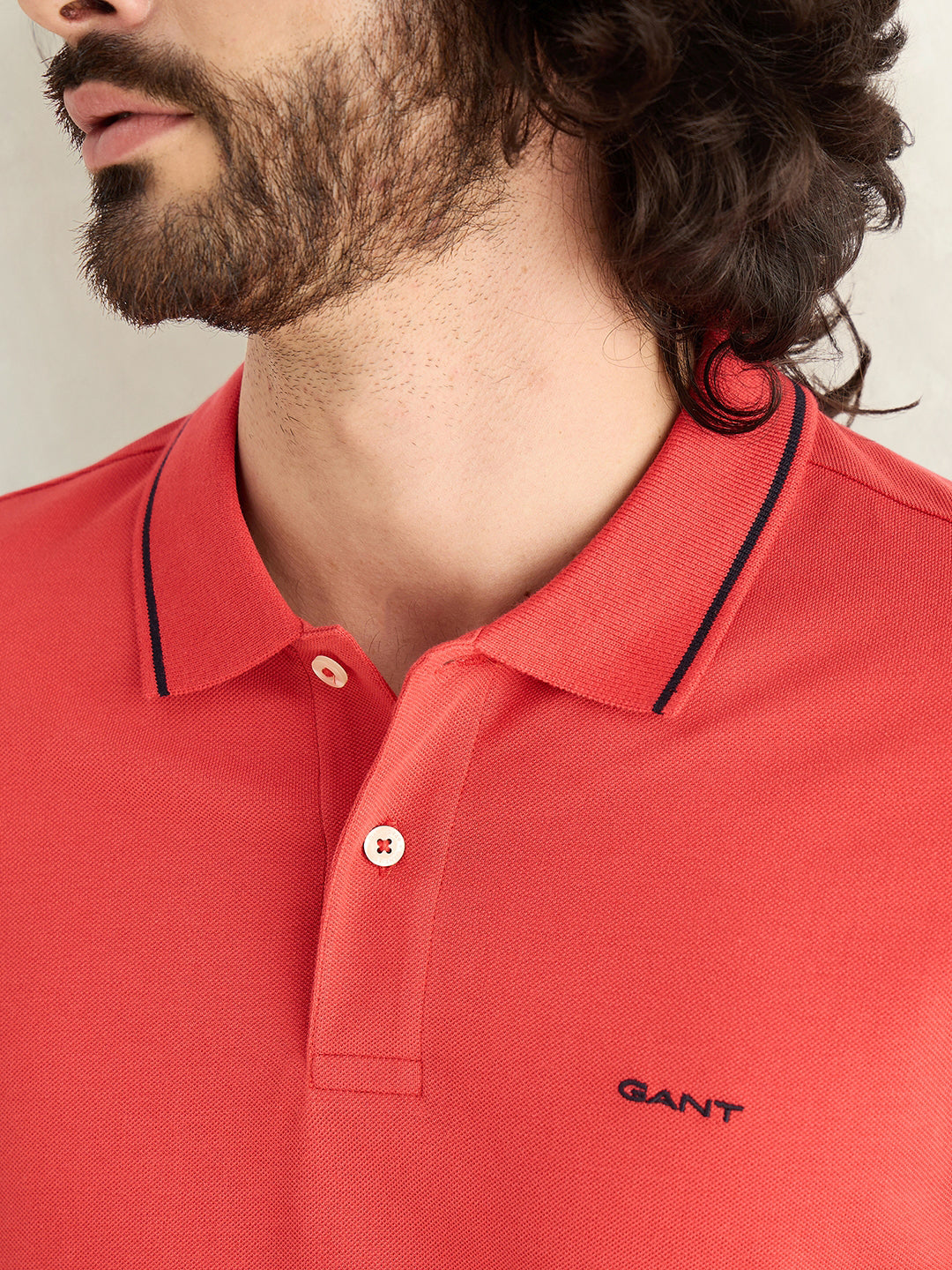 GANT Mens Red Polo T-Shirt