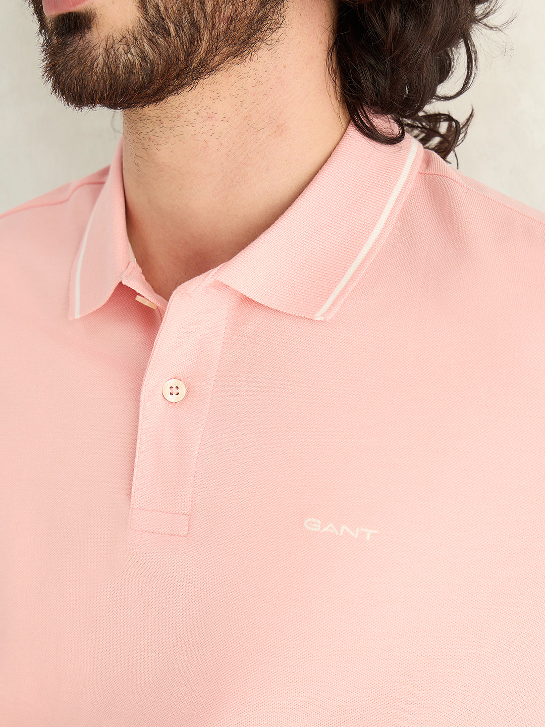 GANT Mens Pink Polo T-Shirt