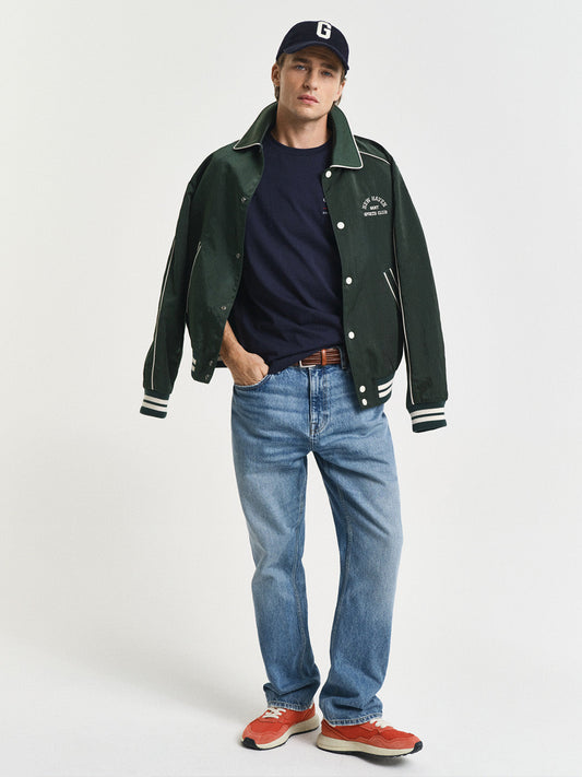 GANT Men Navy Blue Shield Pure Cotton T-Shirt