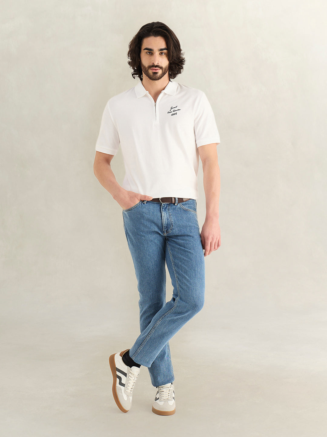 GANT Mens White Polo T-Shirt