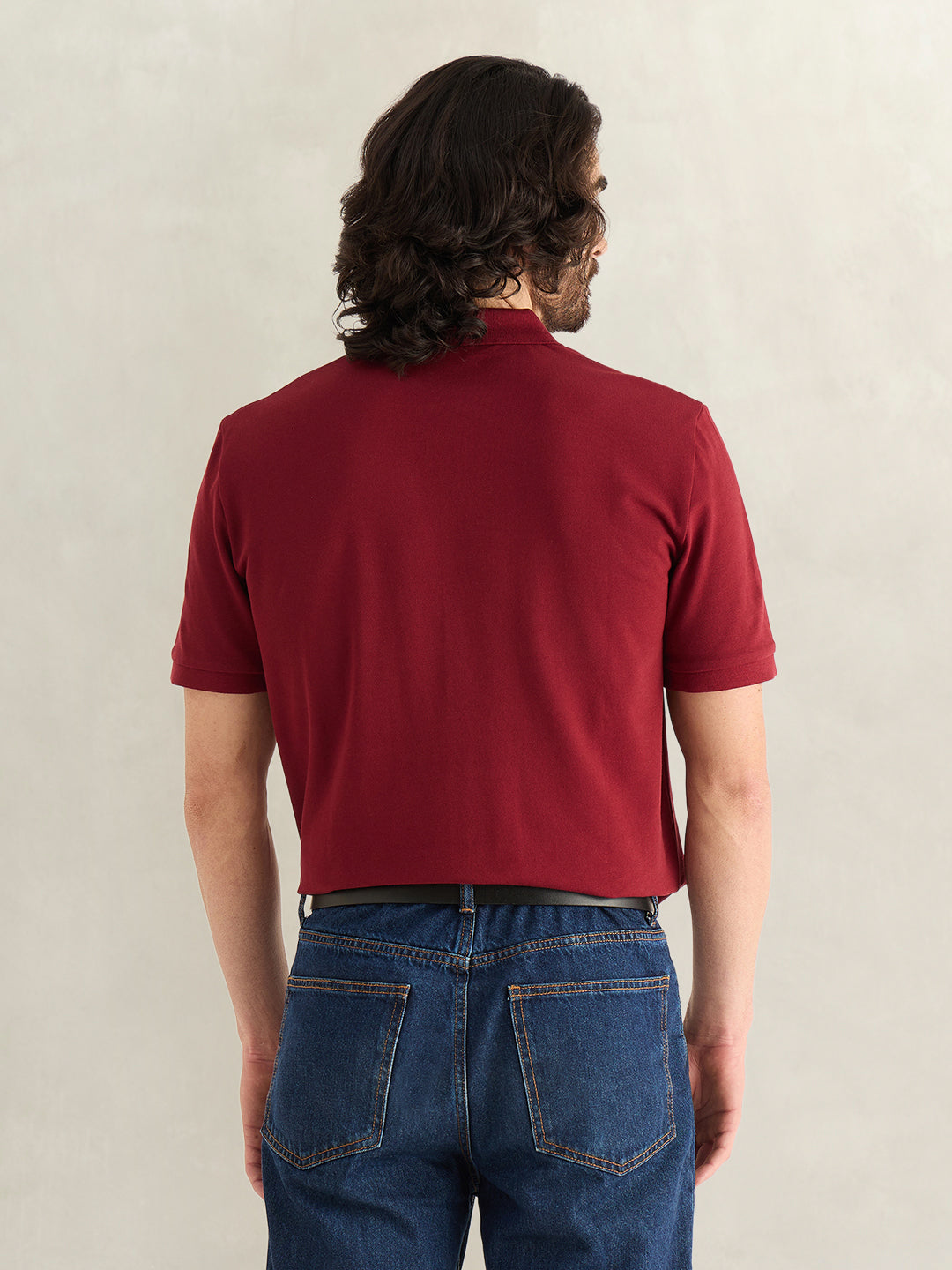 GANT Mens Maroon Polo T-Shirt