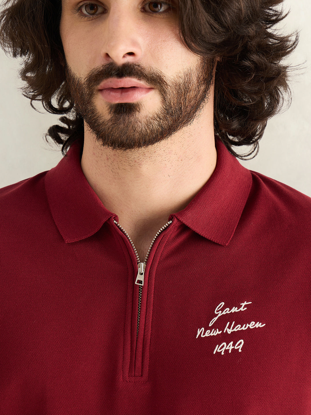 GANT Mens Maroon Polo T-Shirt