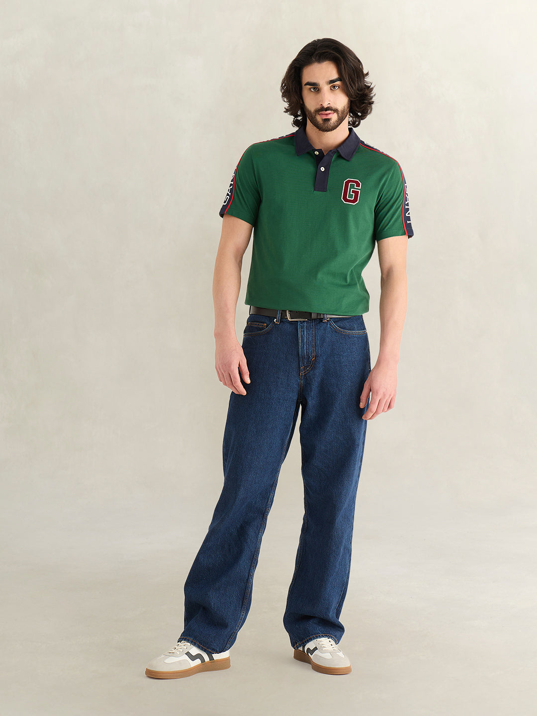 Gant Men Green Logo Polo T-Shirt