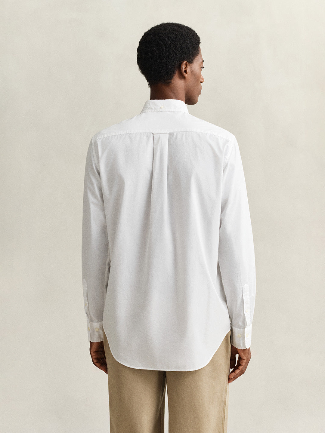 Gant Men White Solid Regular Fit Classic Poplin Shirt