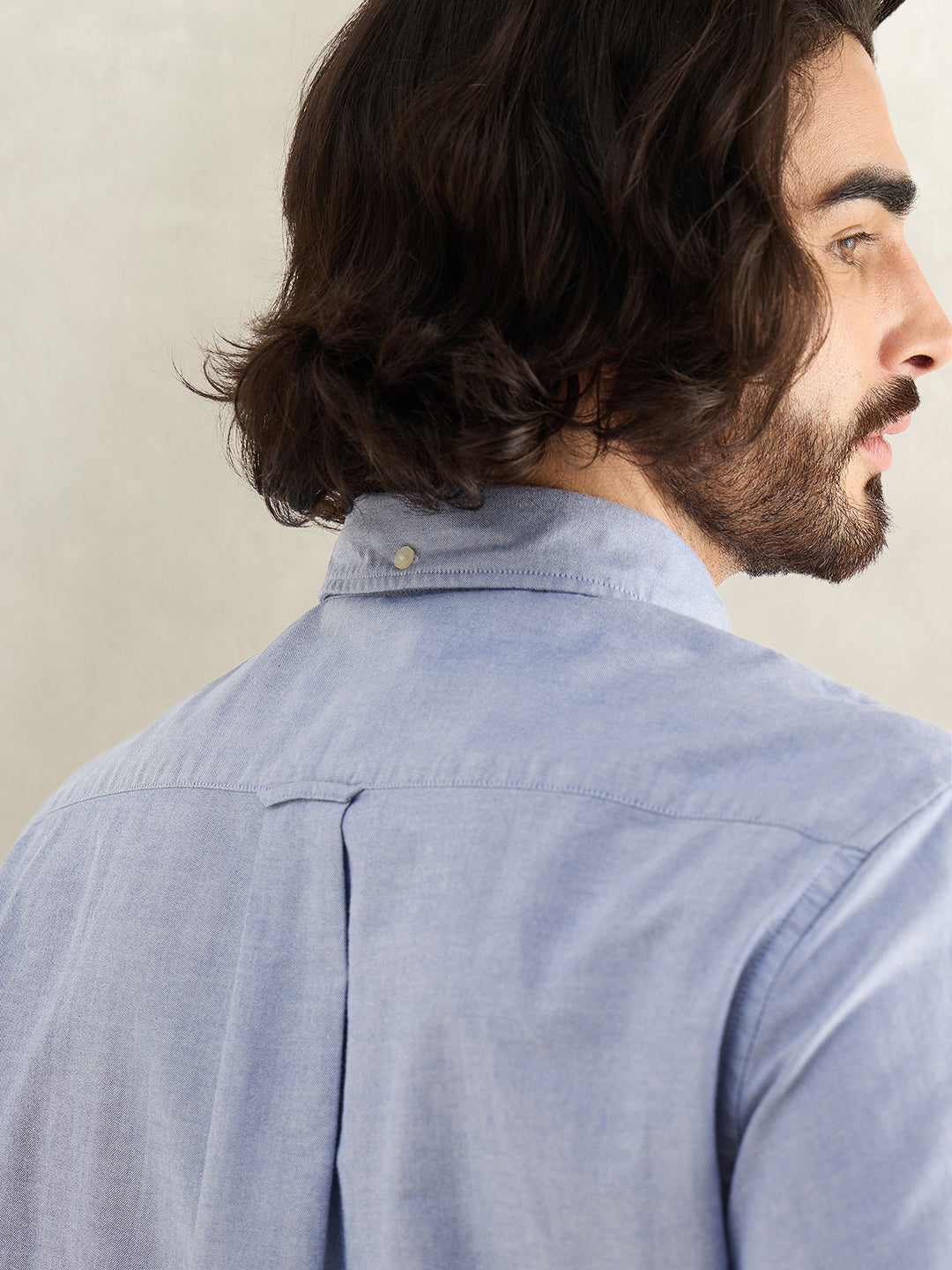 Gant Men Blue Solid Regular Fit Classic Oxford Shirt