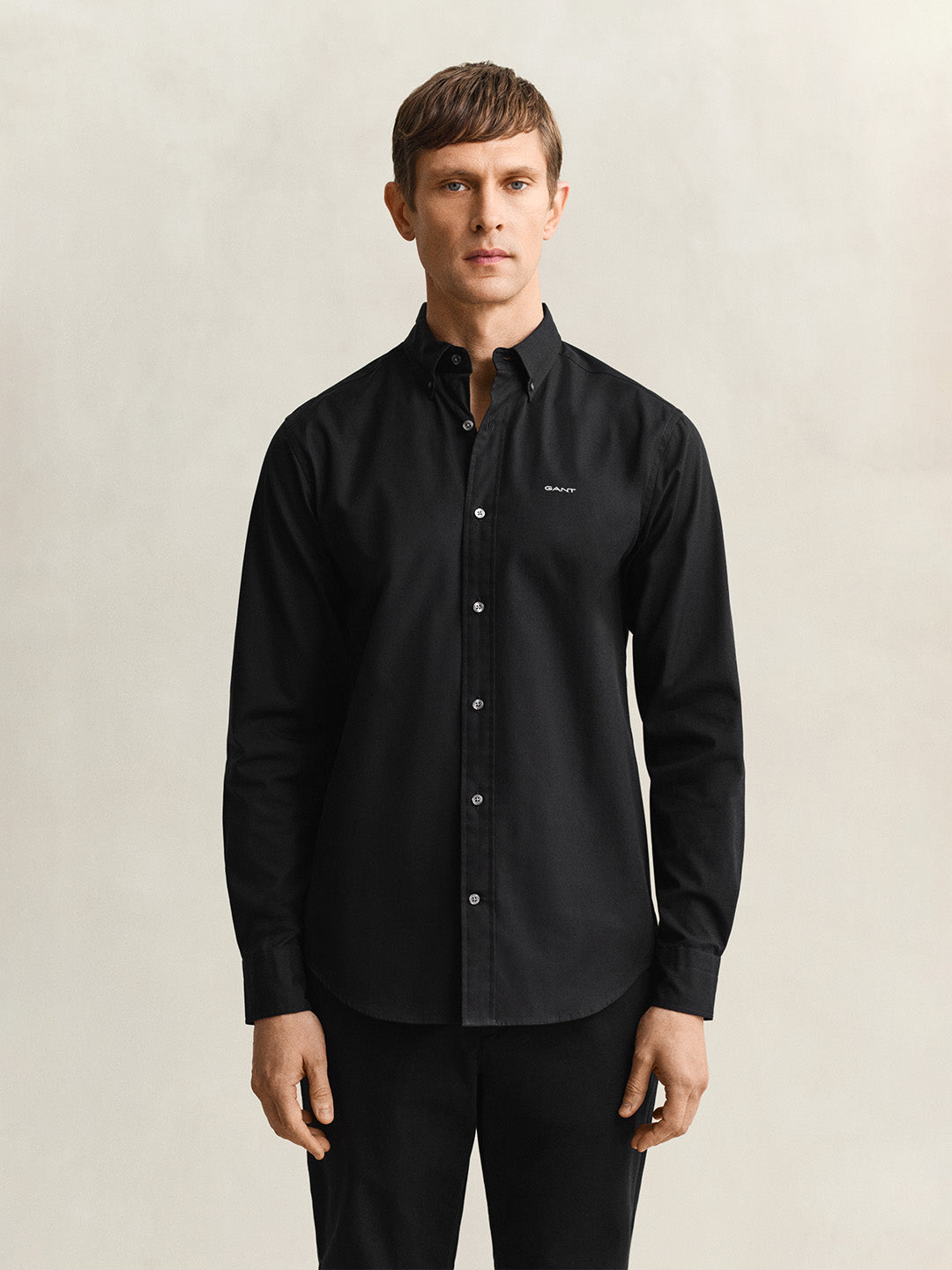 GANT Men Black Pinpoint Oxford Shirt