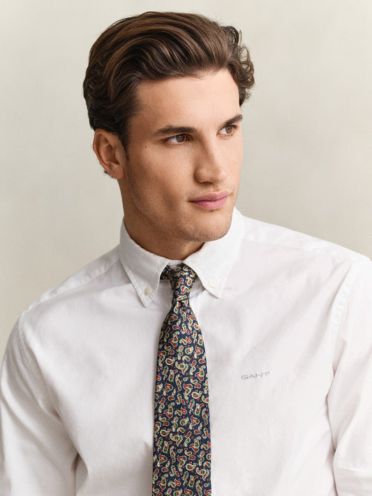 GANT Men White Pinpoint Oxford Shirt