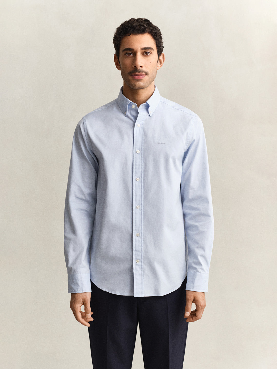 GANT Men Blue Pinpoint Oxford Shirt