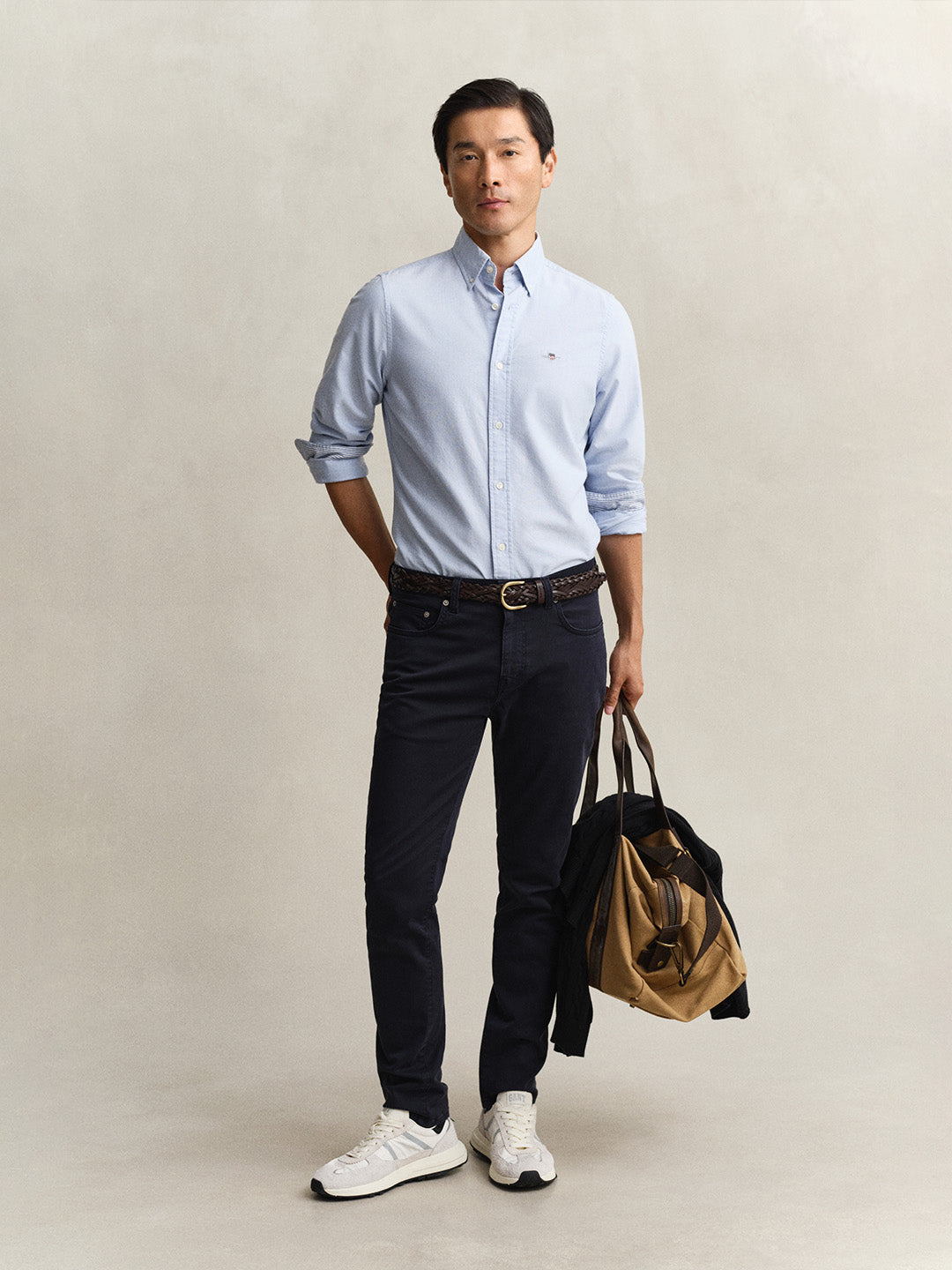 GANT Men Blue Slim Fit Oxford Shirt