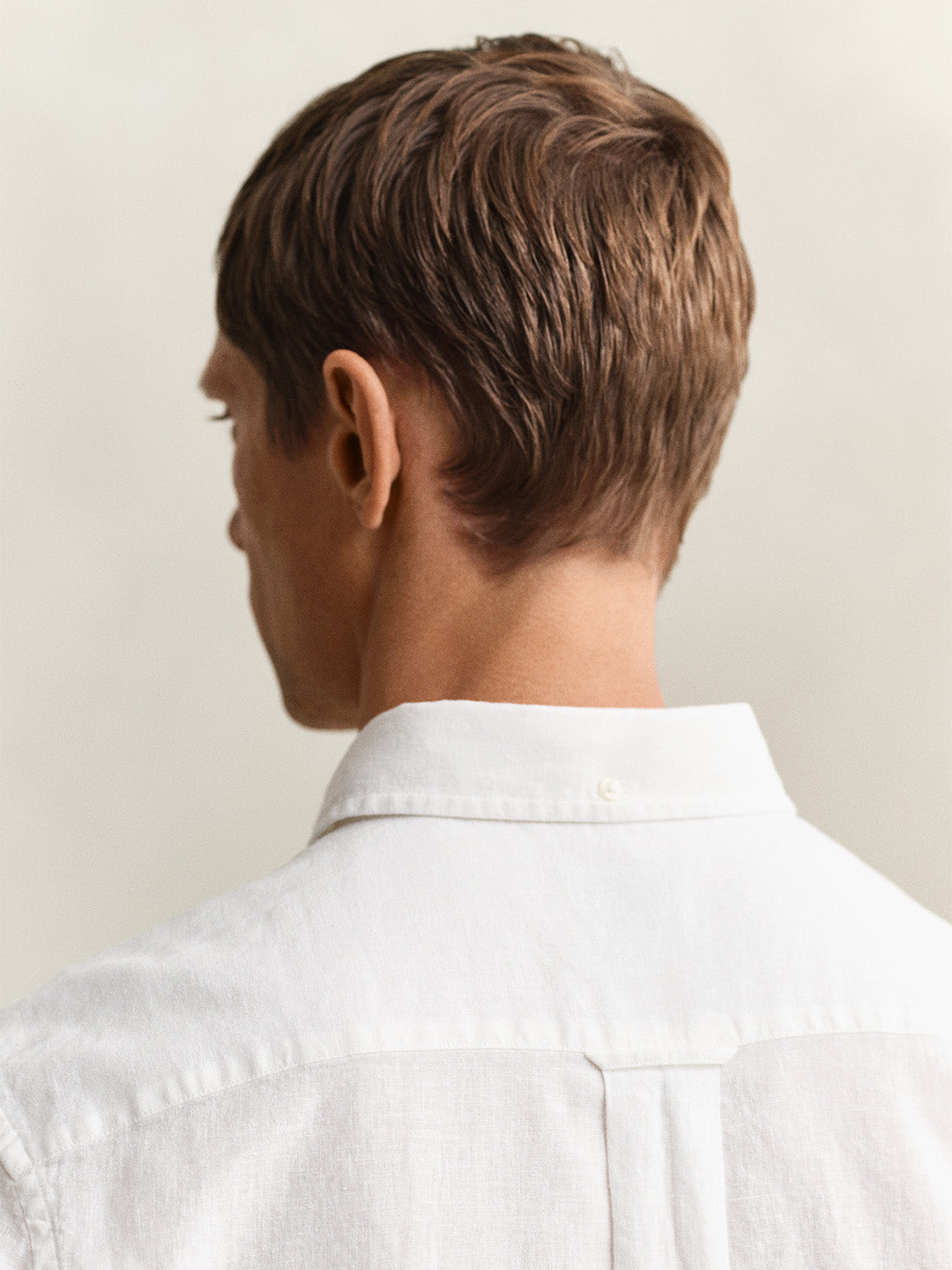 Gant Men White Cotton Linen Shirt