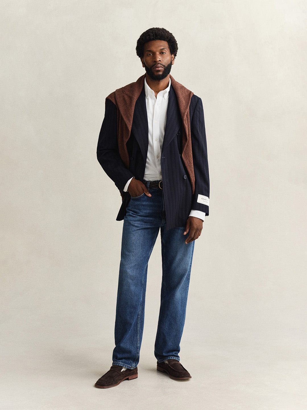 GANT Men White Jersey Pique Stretch Shirt