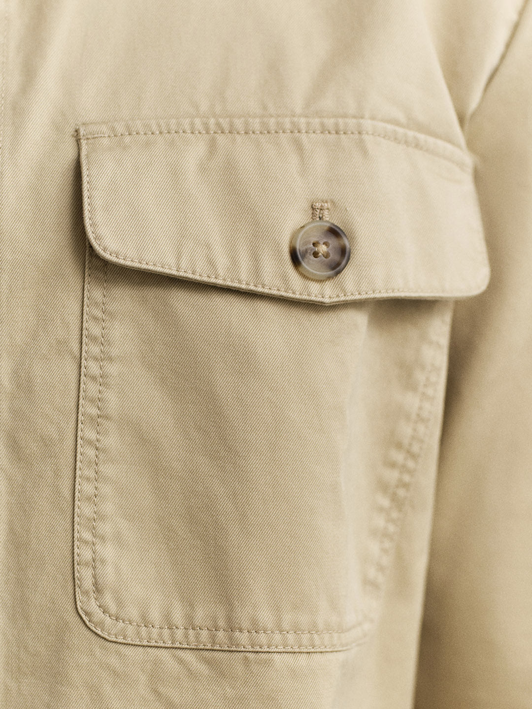 GANT Men Beige Cotton Twill Oversize Shirt