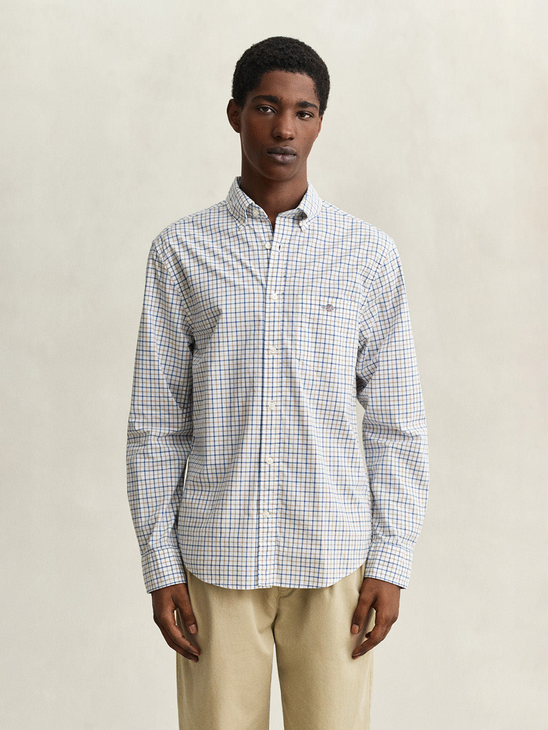 GANT Men Multicolor Checked Regular Fit Poplin Shirt