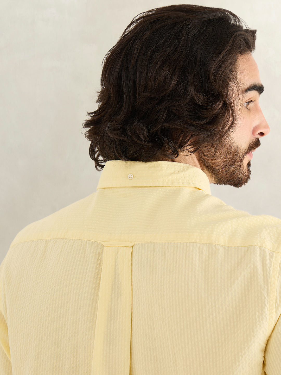 Gant Men Yellow Solid Regular Fit Pure Cotton Shirt