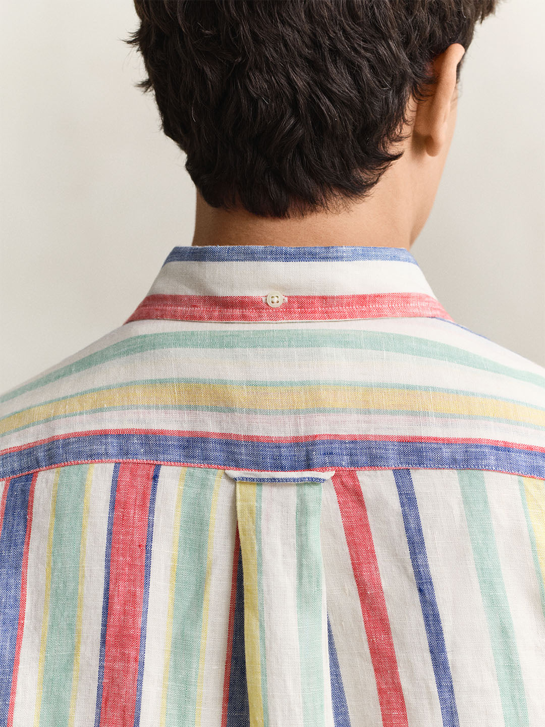 Gant Men Multicolour Striped Regular Fit Pure Linen Shirt
