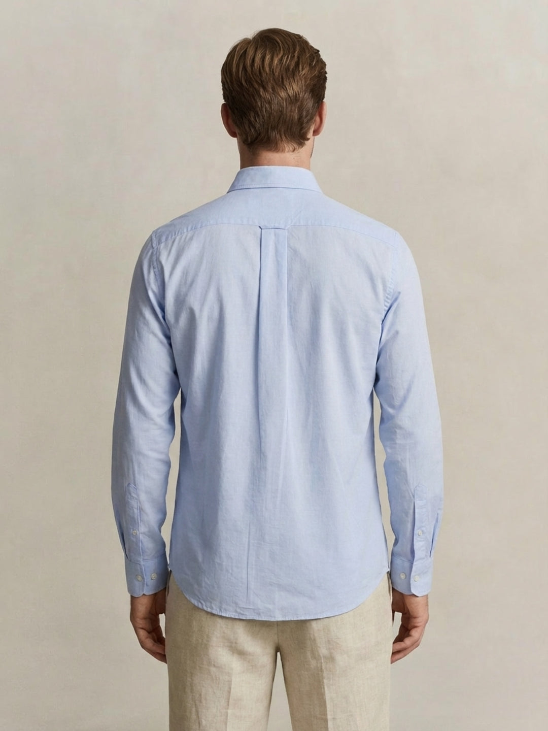 Gant Men Blue Solid Regular Fit Classic Poplin Shirt