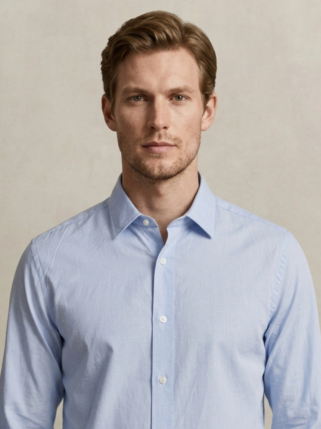 Gant Men Blue Solid Regular Fit Classic Poplin Shirt