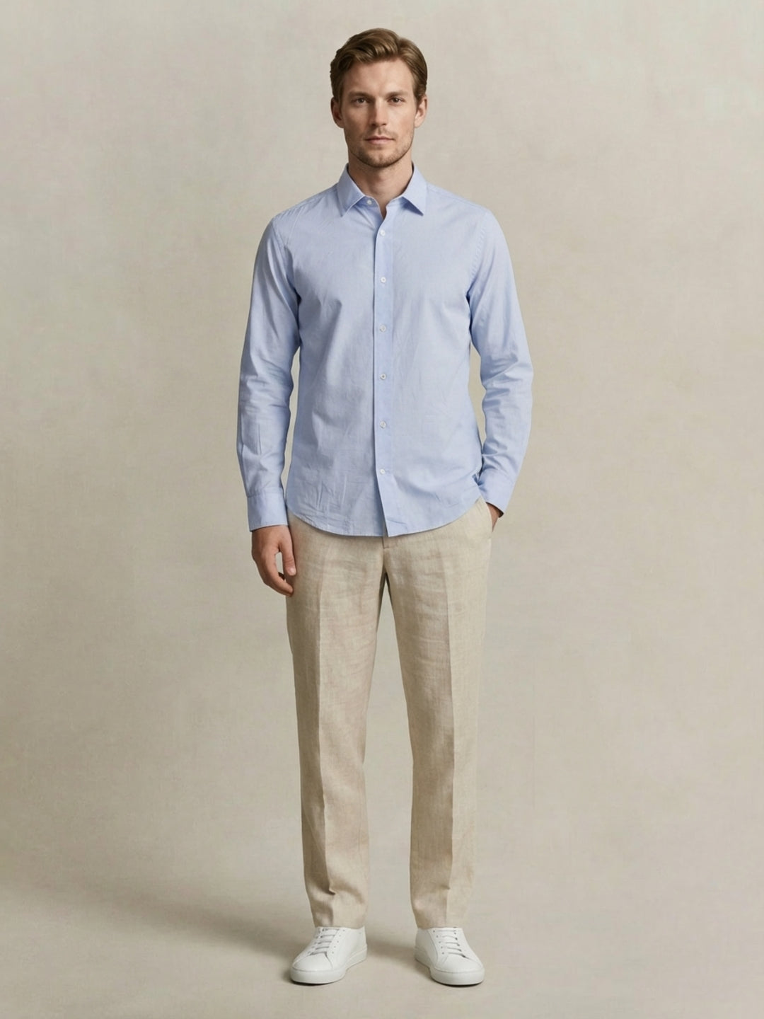 Gant Men Blue Solid Regular Fit Classic Poplin Shirt