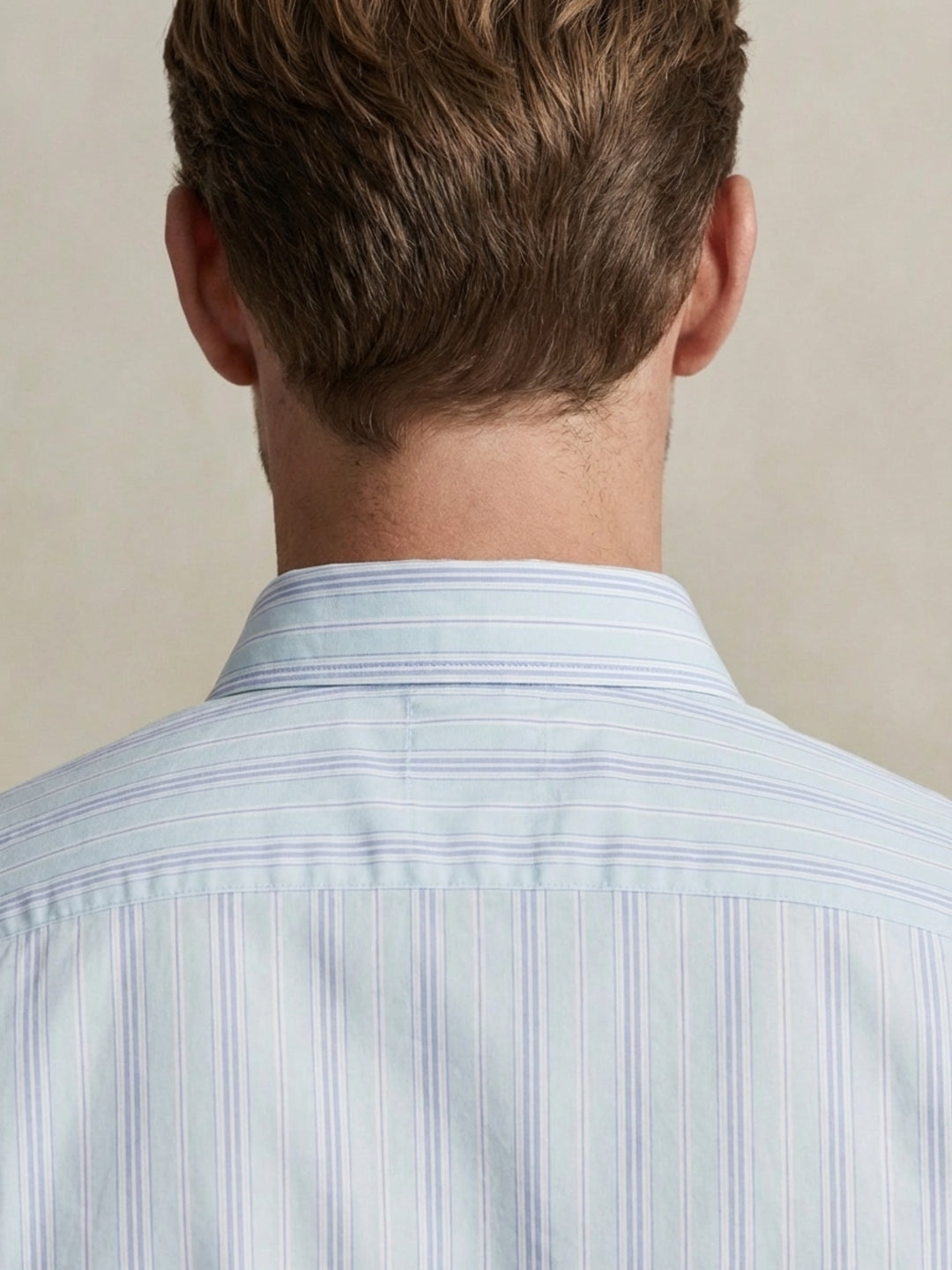 Gant Men Light Blue Striped Regular Fit Pure Cotton Shirt