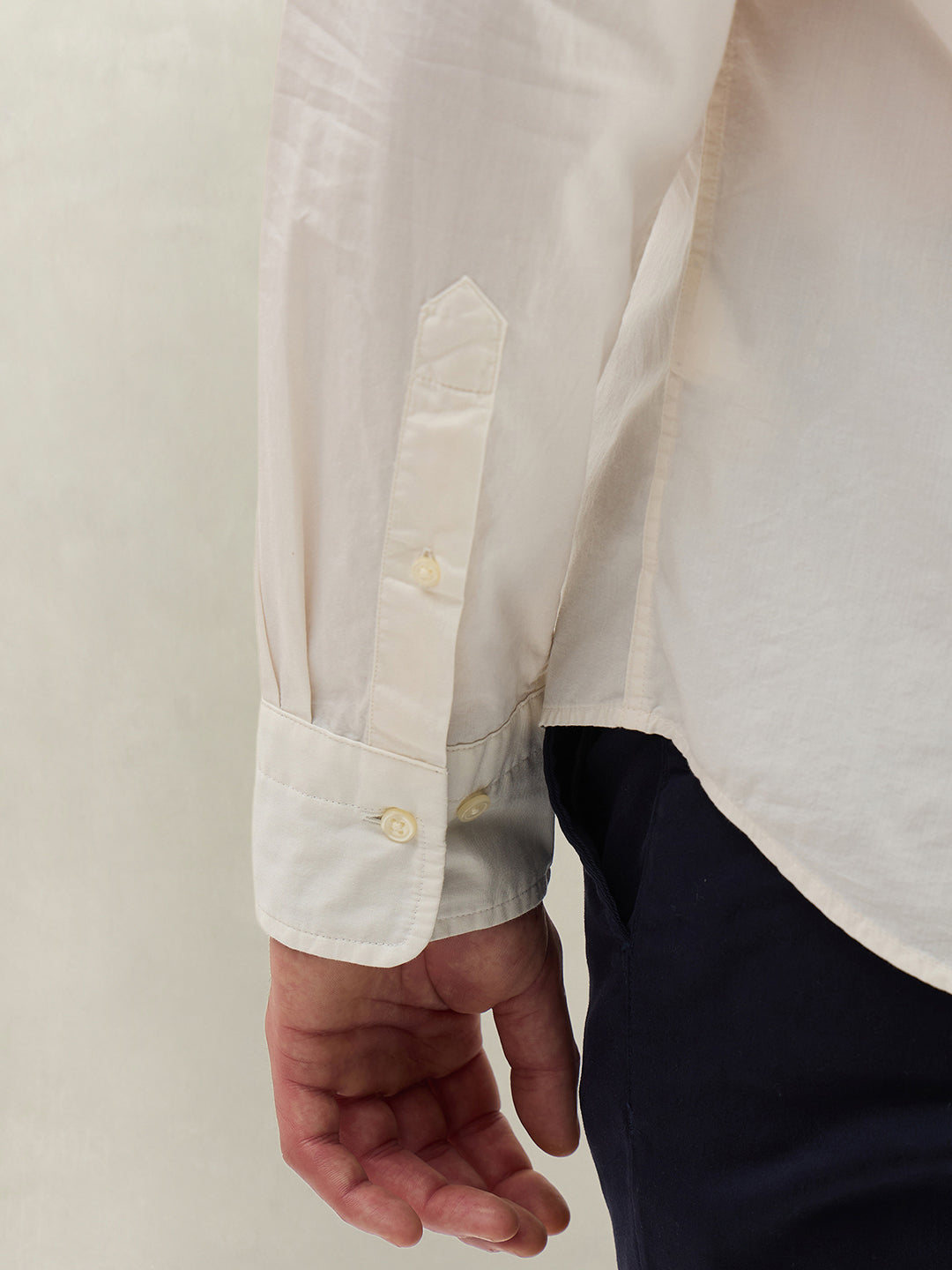 Gant Men Off White Printed Regular Fit Pure Cotton Shirt