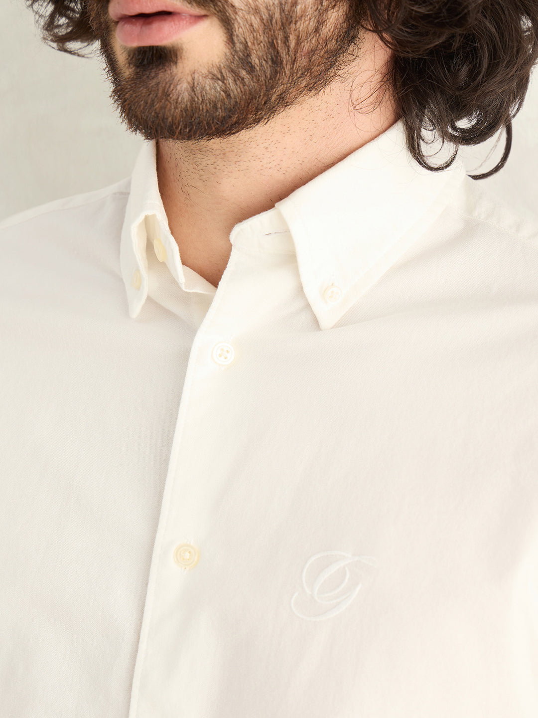 GANT Mens Off White Shirt