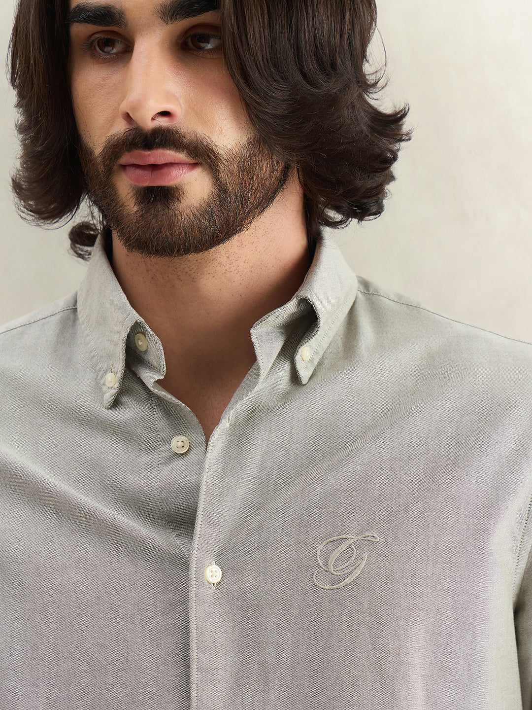 Gant Men Solid Grey Shirt